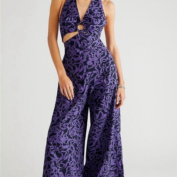 New Free People Kira Jumpsuit Purple/black
Wide Leg Retro size XS - Picture 4 of 7